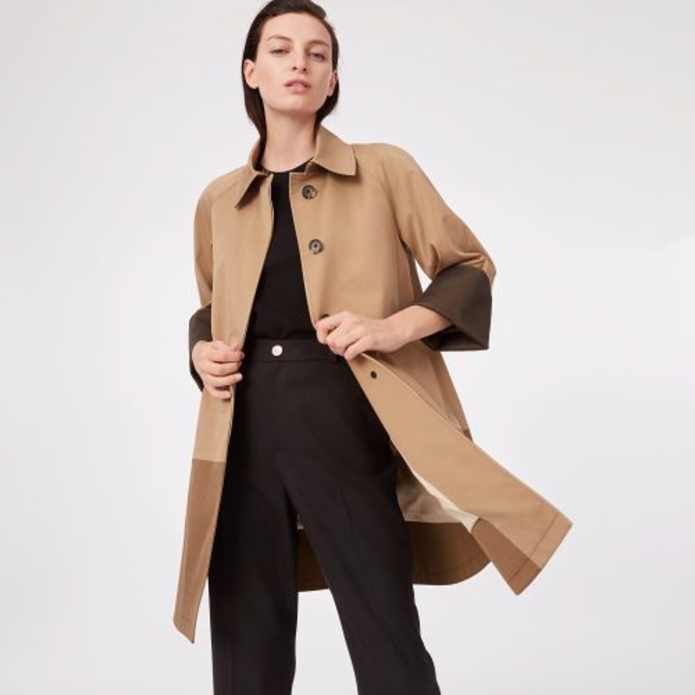 New Club Monaco Celeste Colorblock Trench Coat S